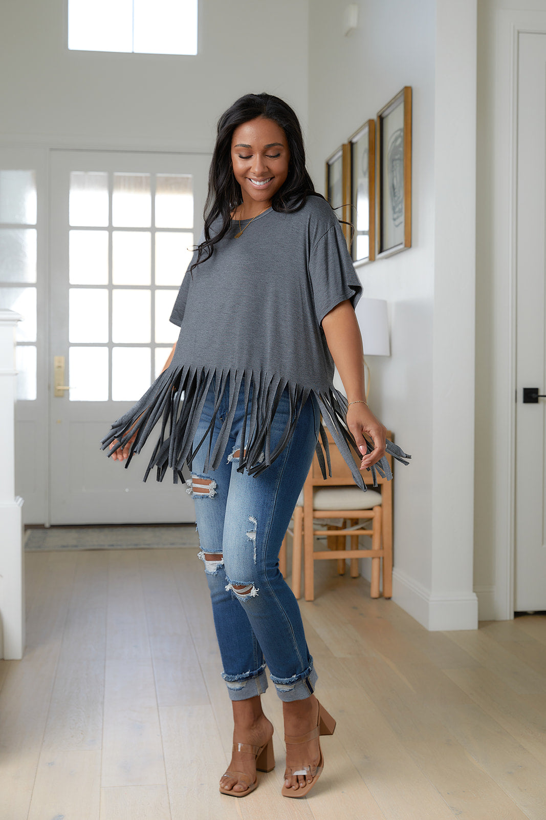 Blake Fringe Hem Top!