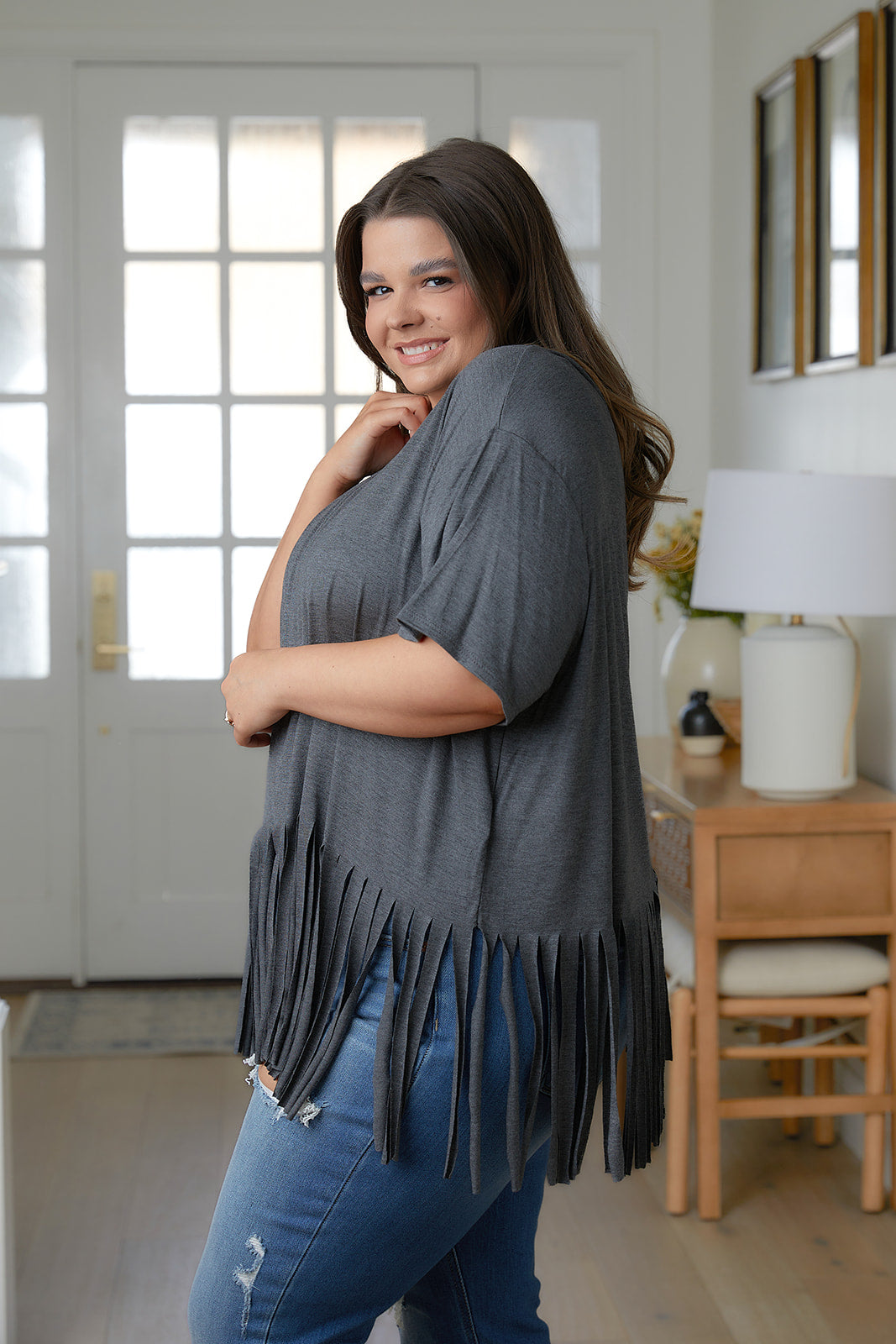 Blake Fringe Hem Top!