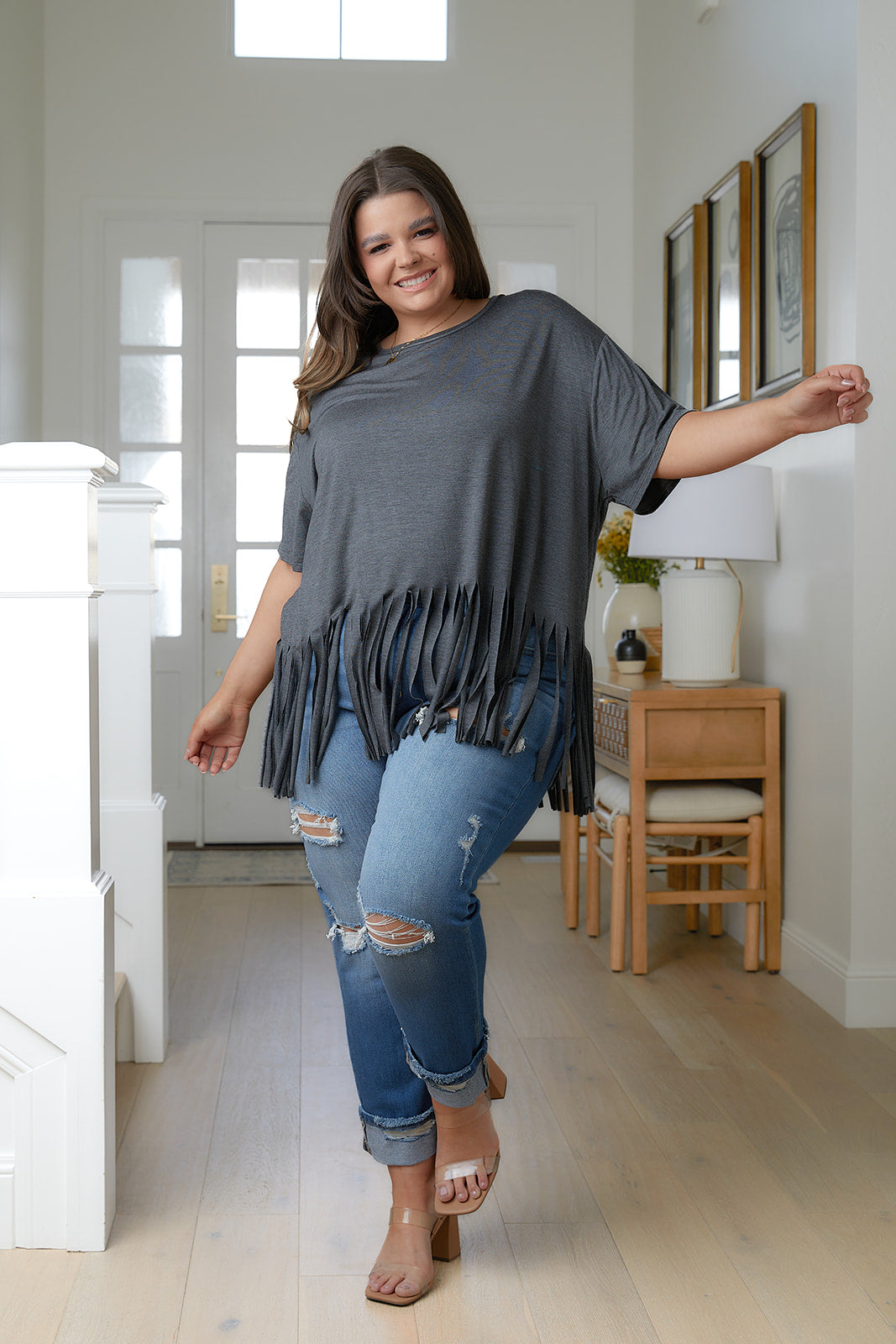 Blake Fringe Hem Top!