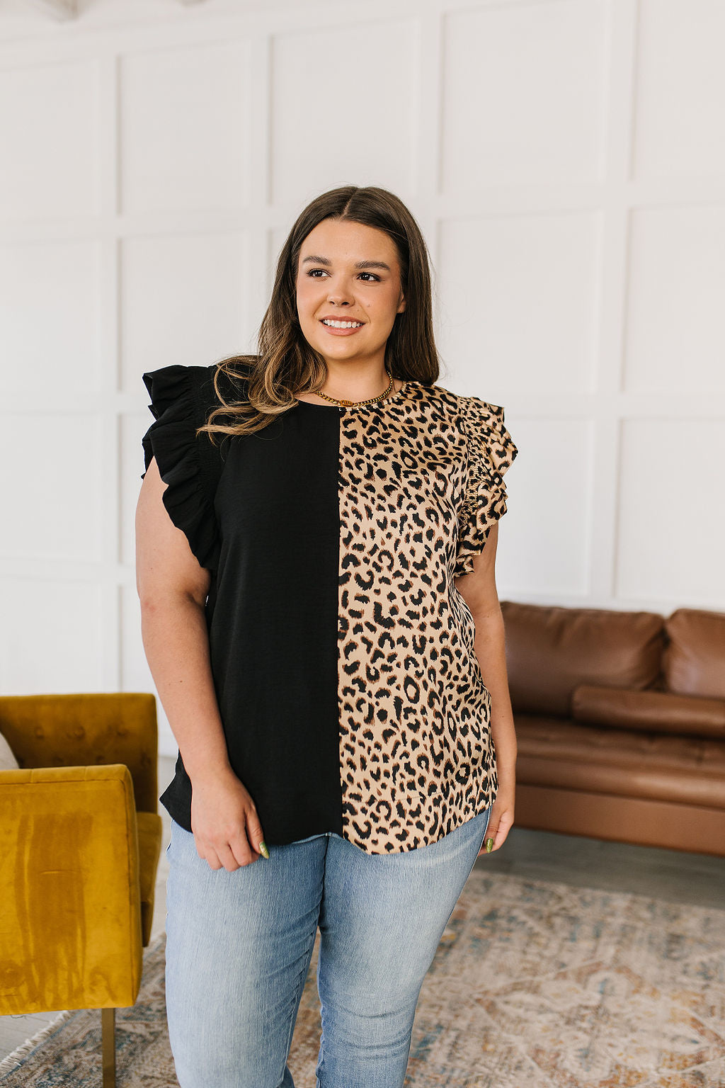 A Bit Wild Flutter Sleeve Top!