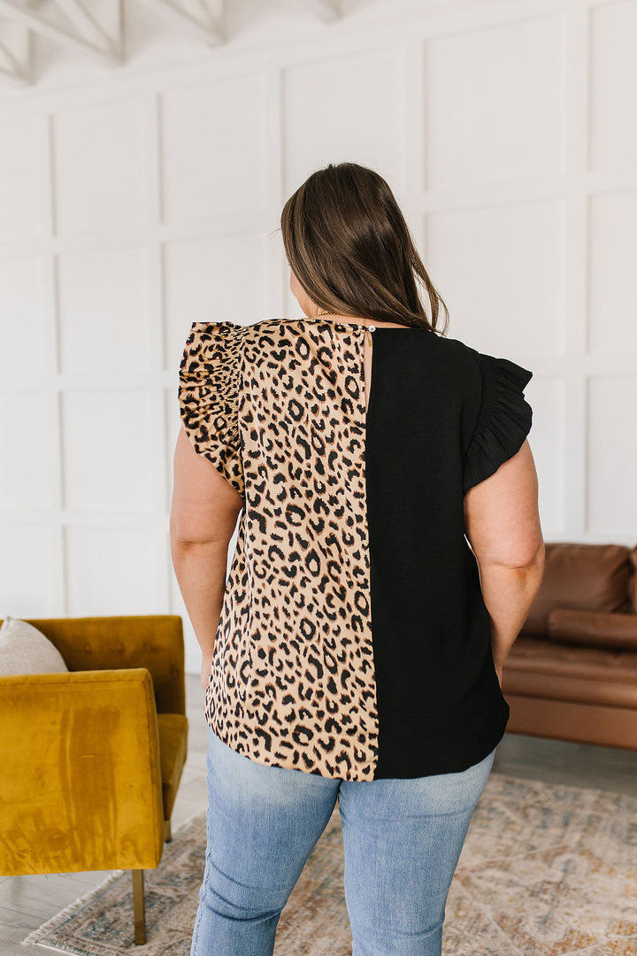 A Bit Wild Flutter Sleeve Top!