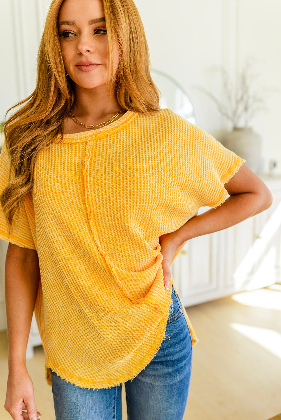 A Wink and a Smile Waffle Knit Top!