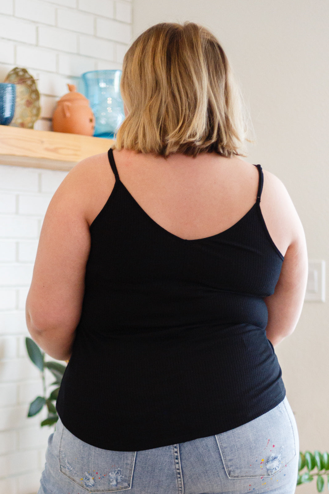 All Day Ribbed Cami in Black!