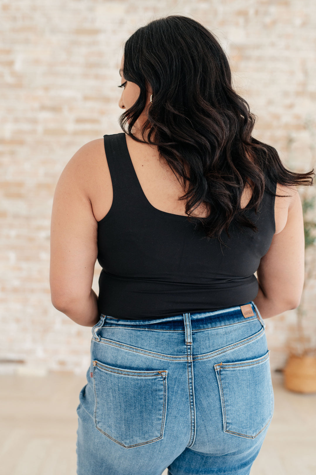 Always Right Square Neck Tank in Black!