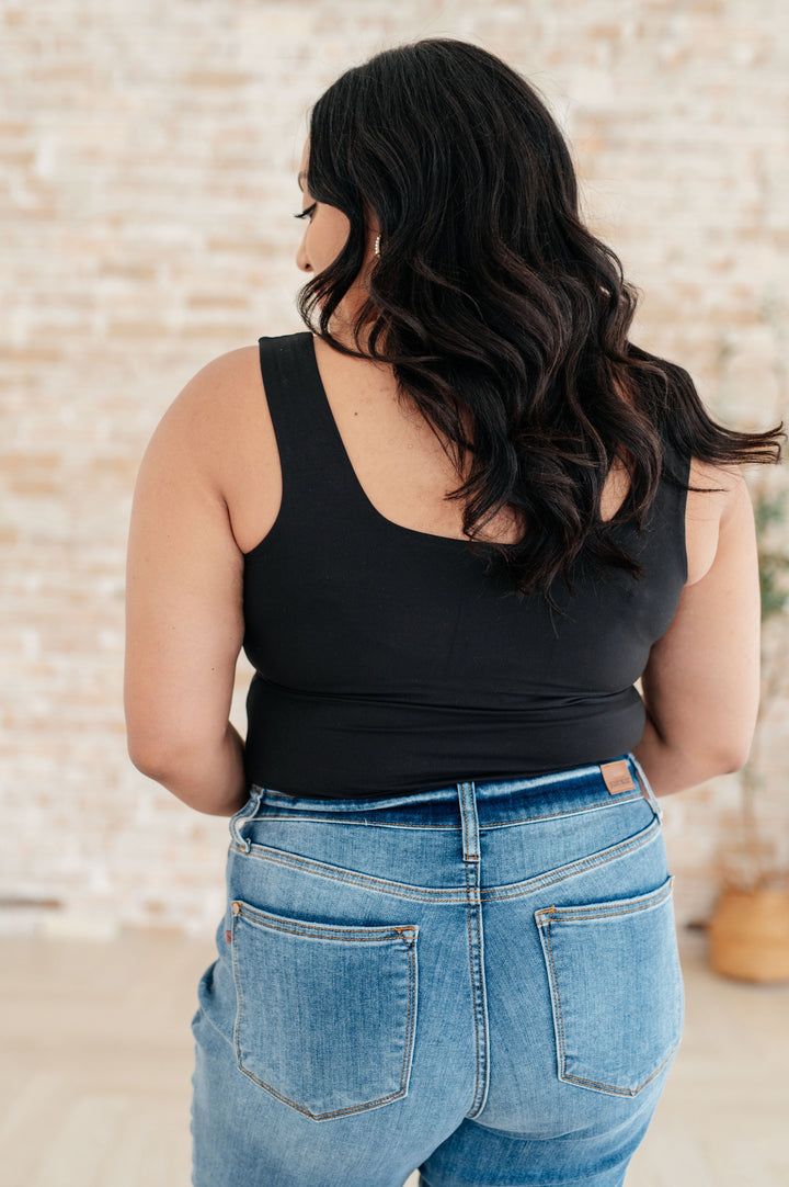 Always Right Square Neck Tank in Black!