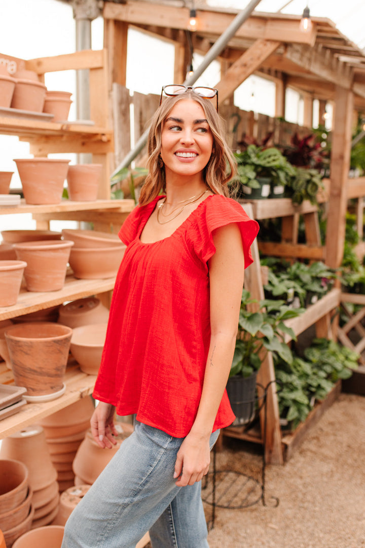 Back of My Mind Top in Red!