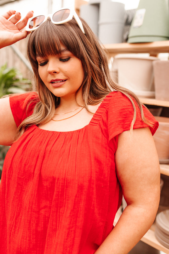 Back of My Mind Top in Red!