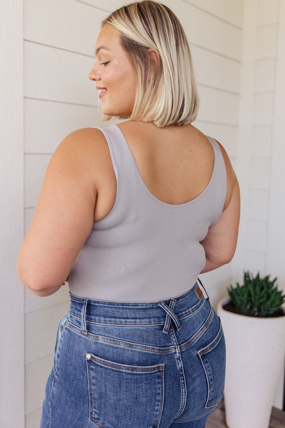 The Basics Bodysuit in Grey!