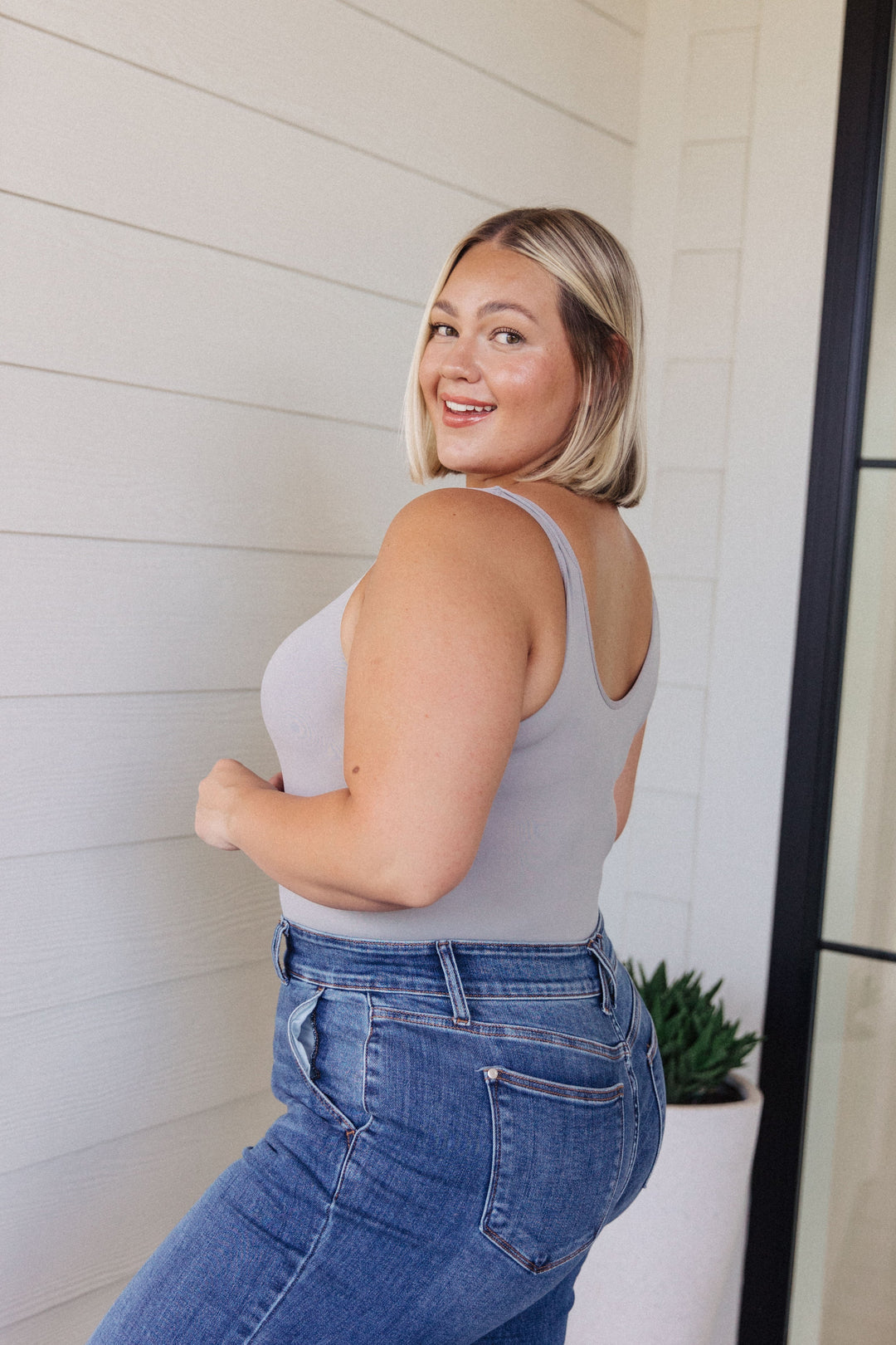 The Basics Bodysuit in Grey!