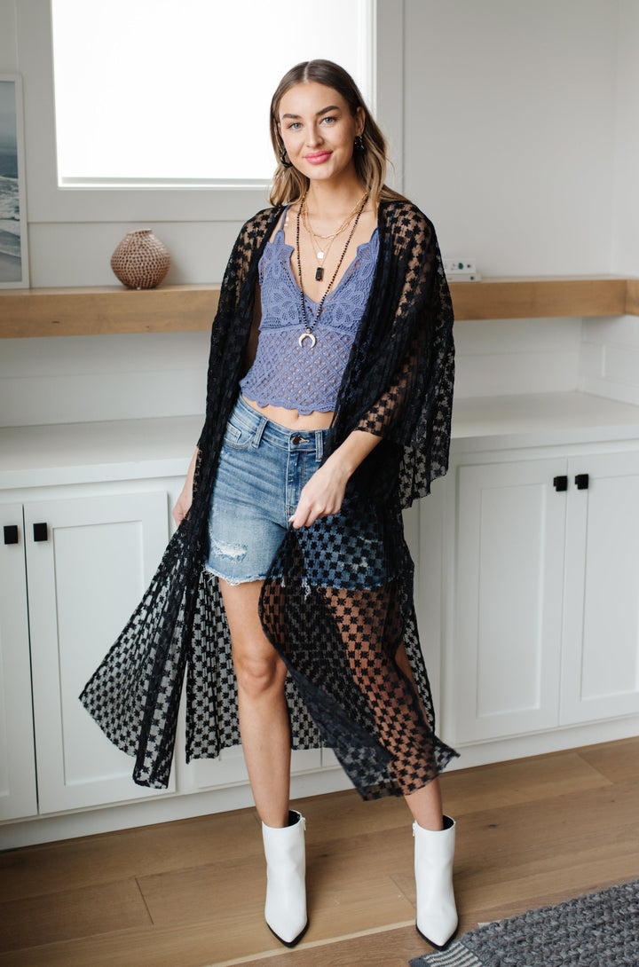 Beachside Babe Kimono in Black!