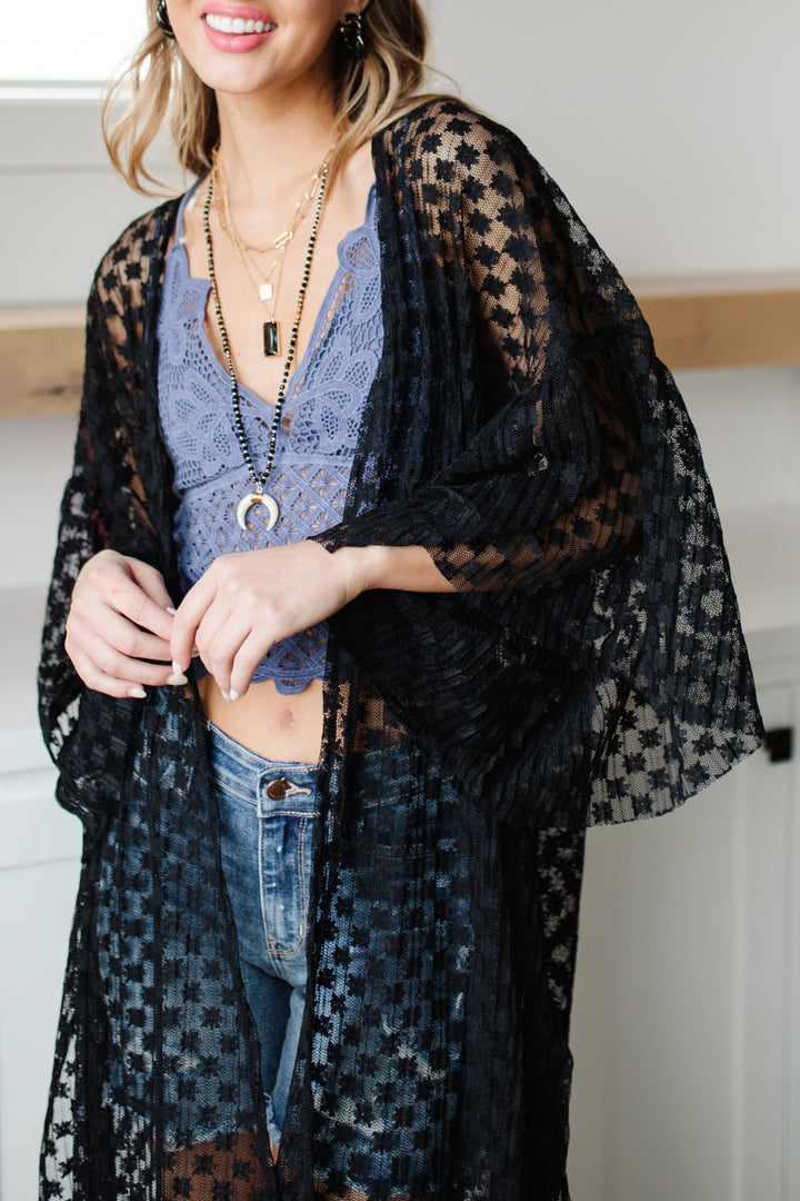 Beachside Babe Kimono in Black!