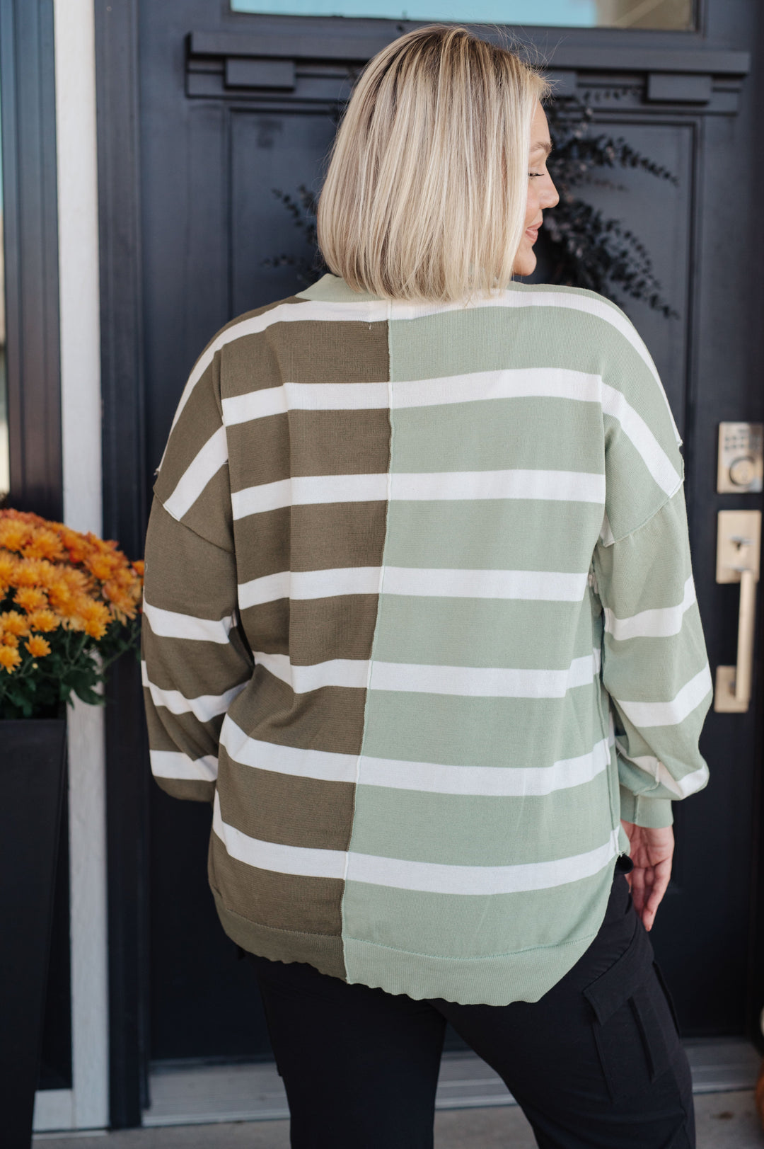 Can't Decide Color Block Striped Sweater!