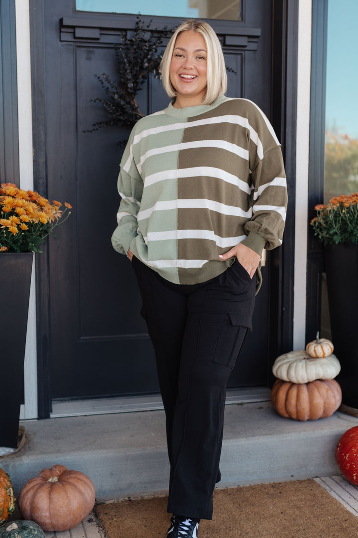 Can't Decide Color Block Striped Sweater!