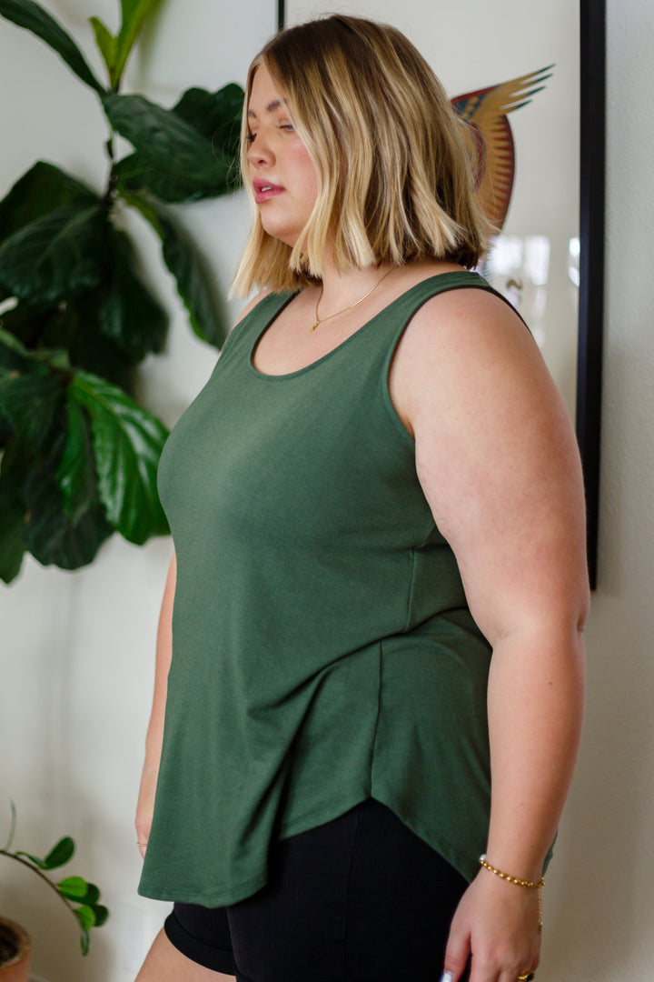 Can't Get Enough Top in Army Green!