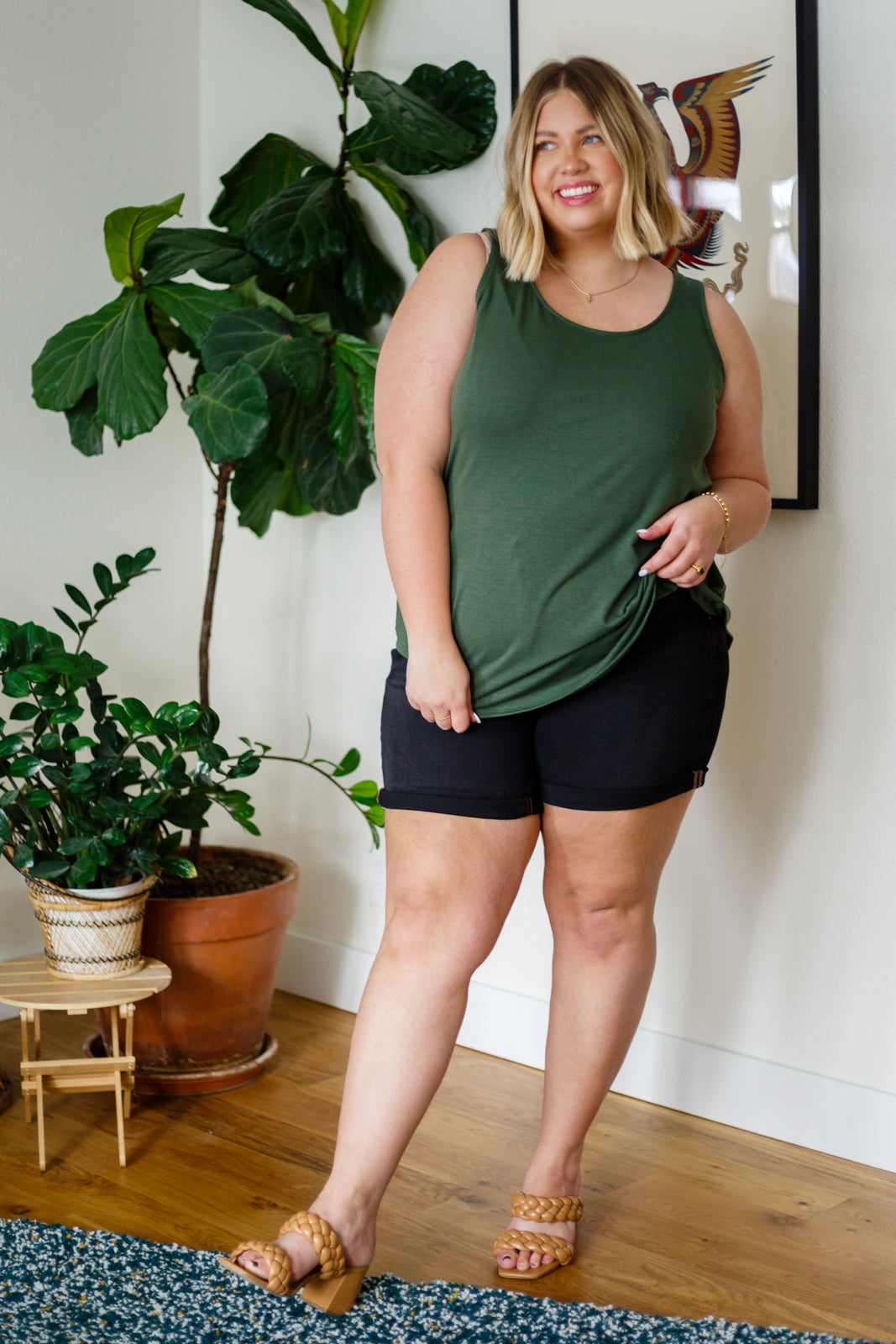 Can't Get Enough Top in Army Green!