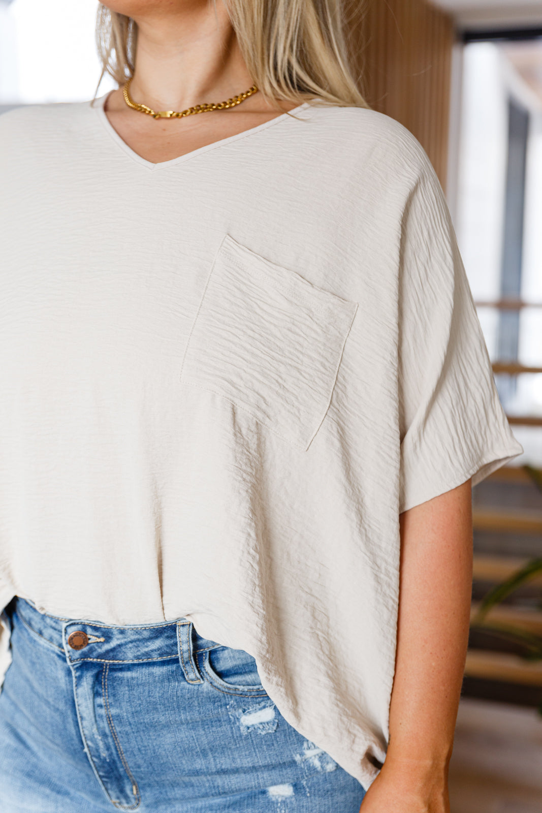 Can't Help Myself Short Sleeve Tee in Sandy Beige!