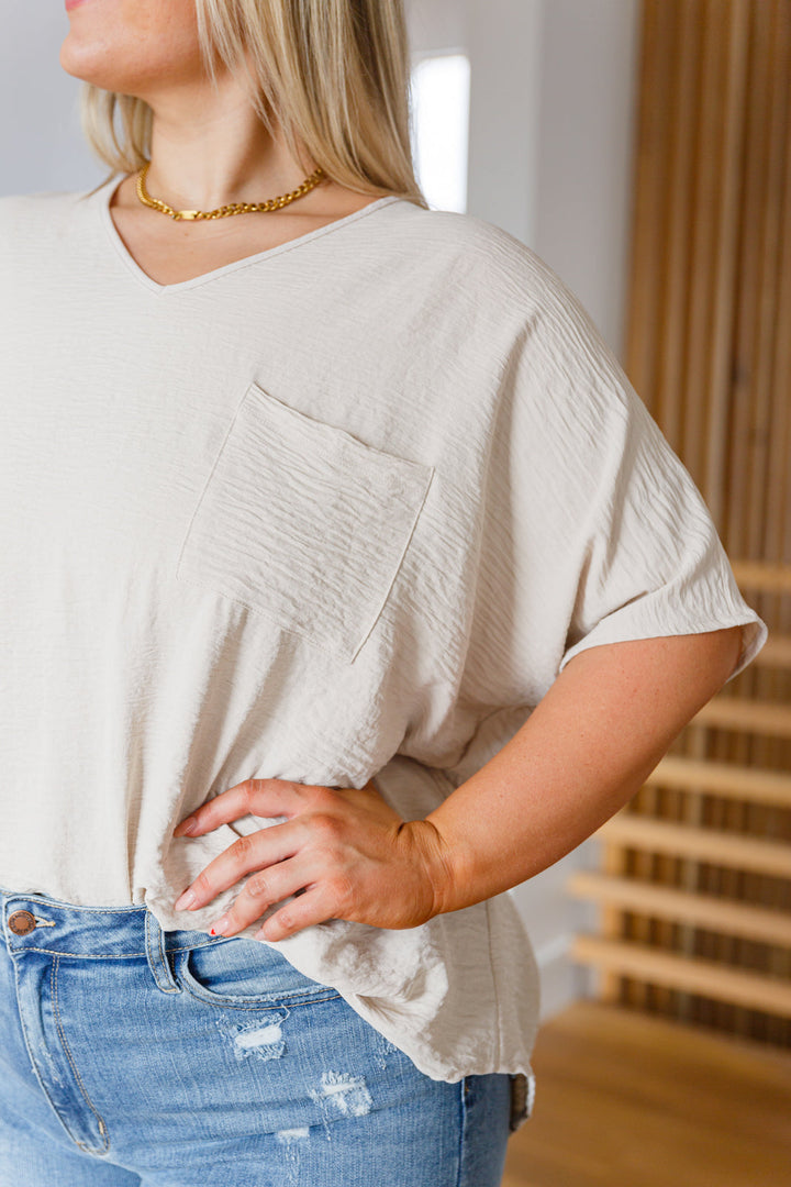 Can't Help Myself Short Sleeve Tee in Sandy Beige!