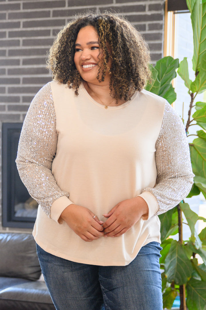 Center of Attention Blouse in Cream!