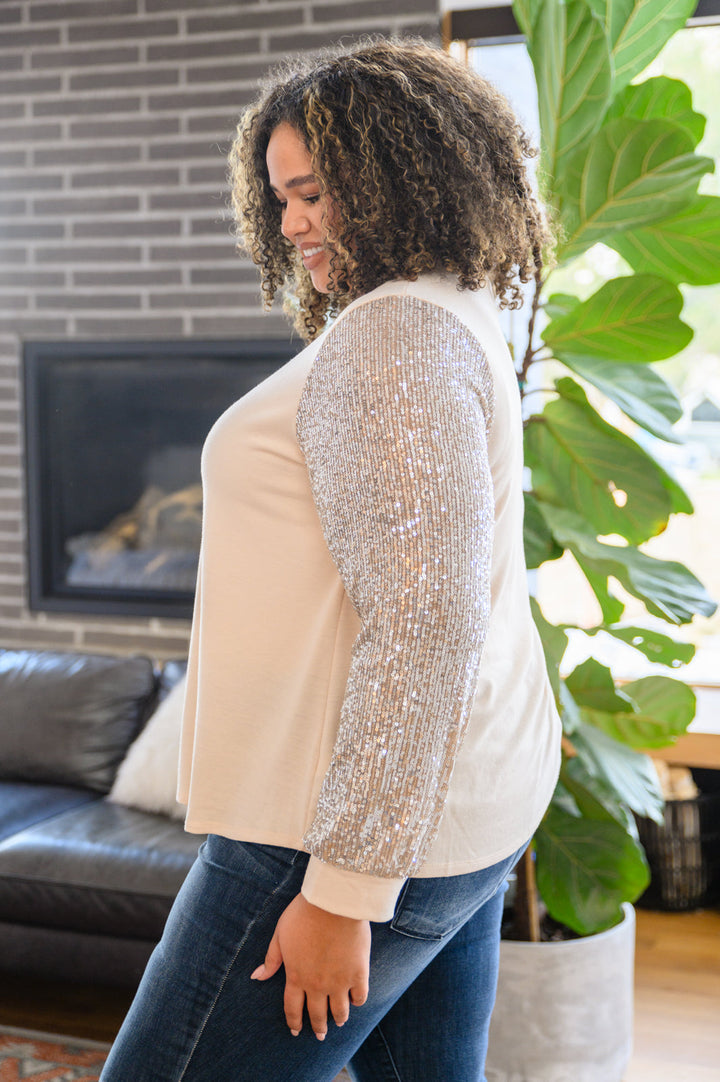 Center of Attention Blouse in Cream!