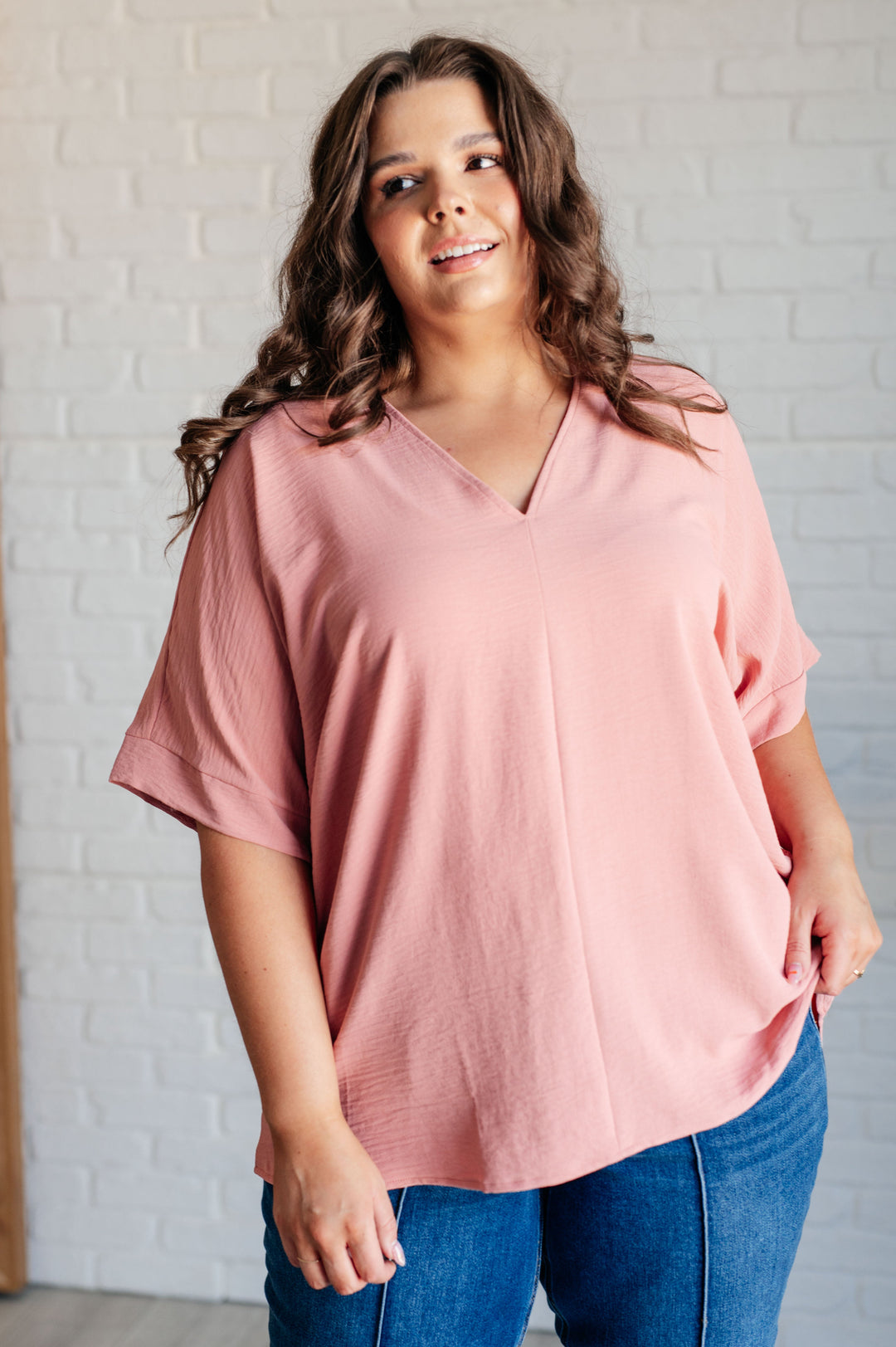 Contrary to Popular Belief V-Neck Blouse