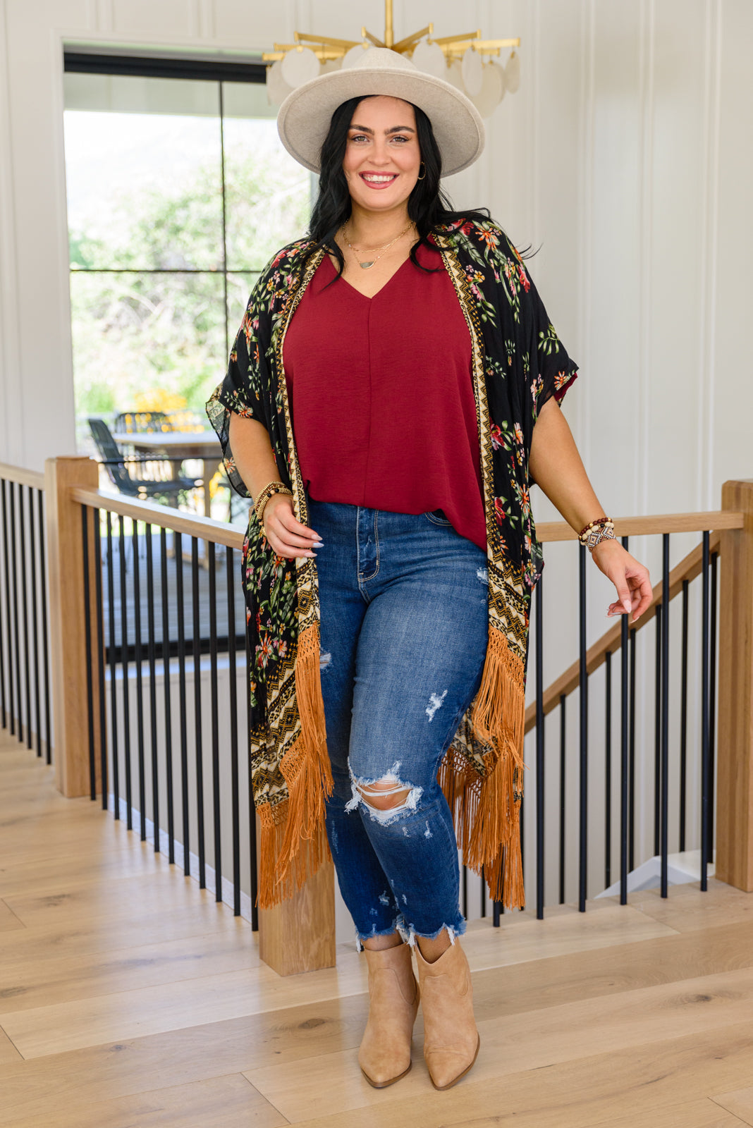 Delightful Days Dolman Sleeve Top In Burgundy!