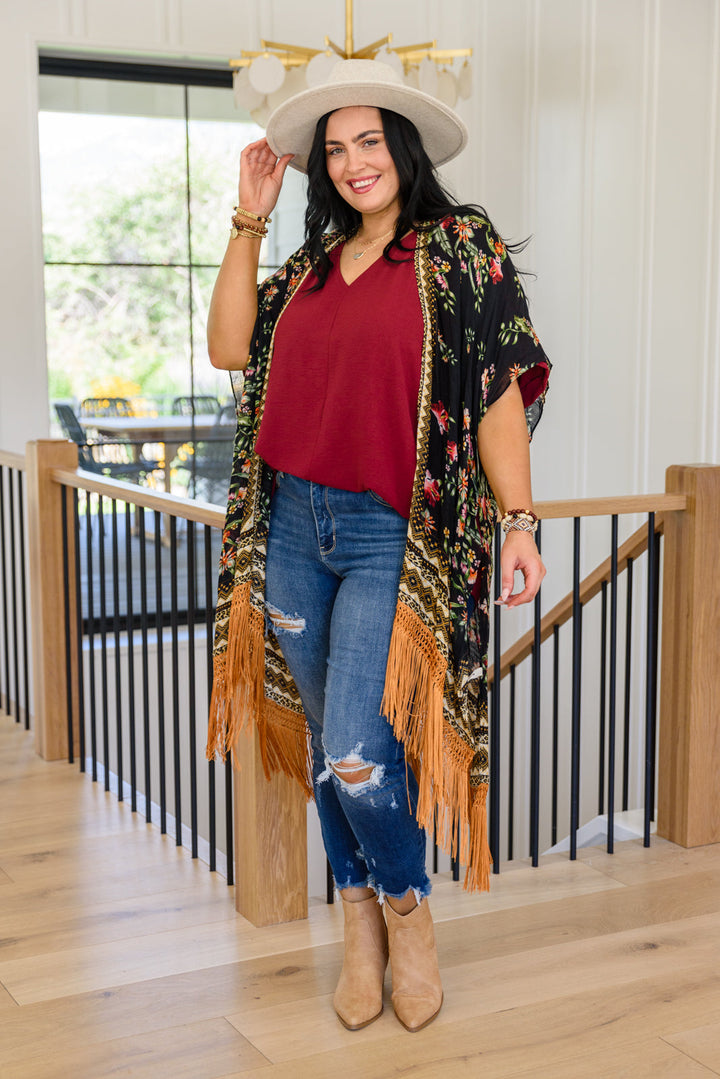 Delightful Days Dolman Sleeve Top In Burgundy!