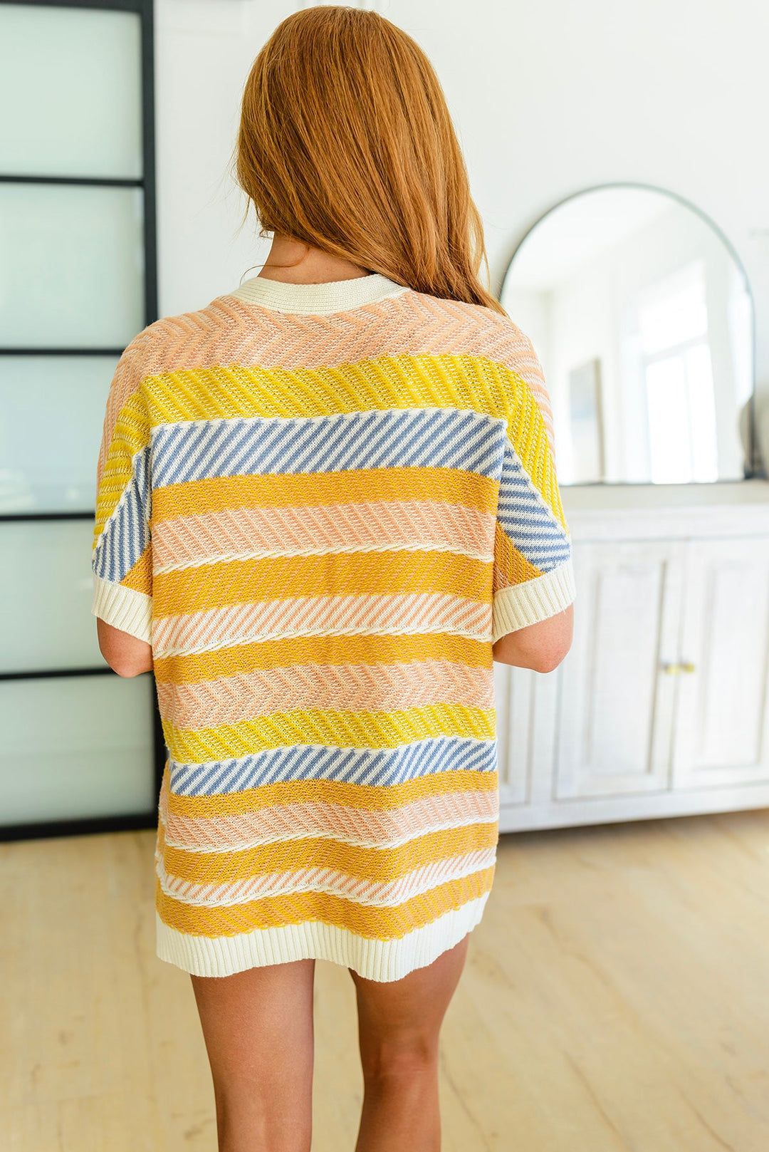 Embrace Me Striped Half Sleeve Knit Cardigan!