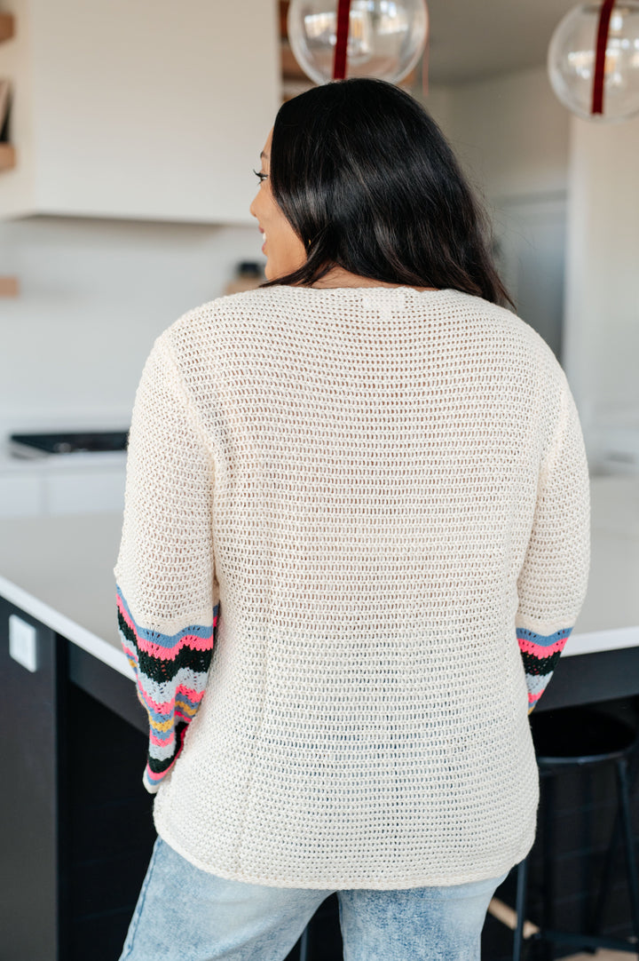 End of the Story Striped Sleeve Sweater!