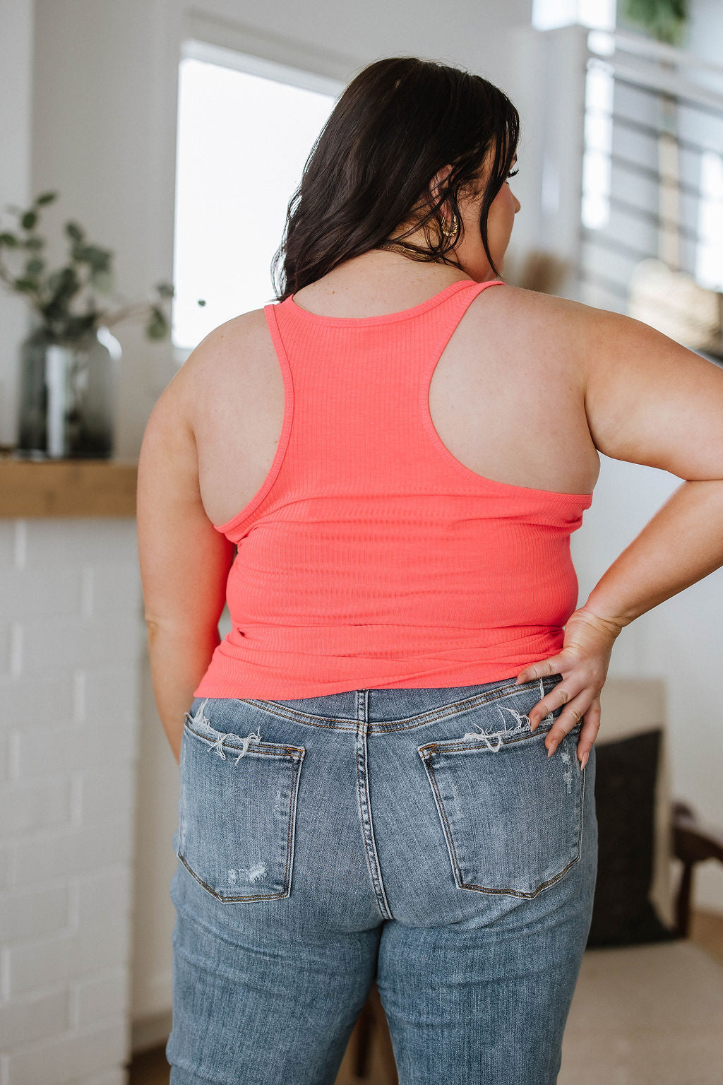 Everybody's Favorite Racerback Tank in Coral!