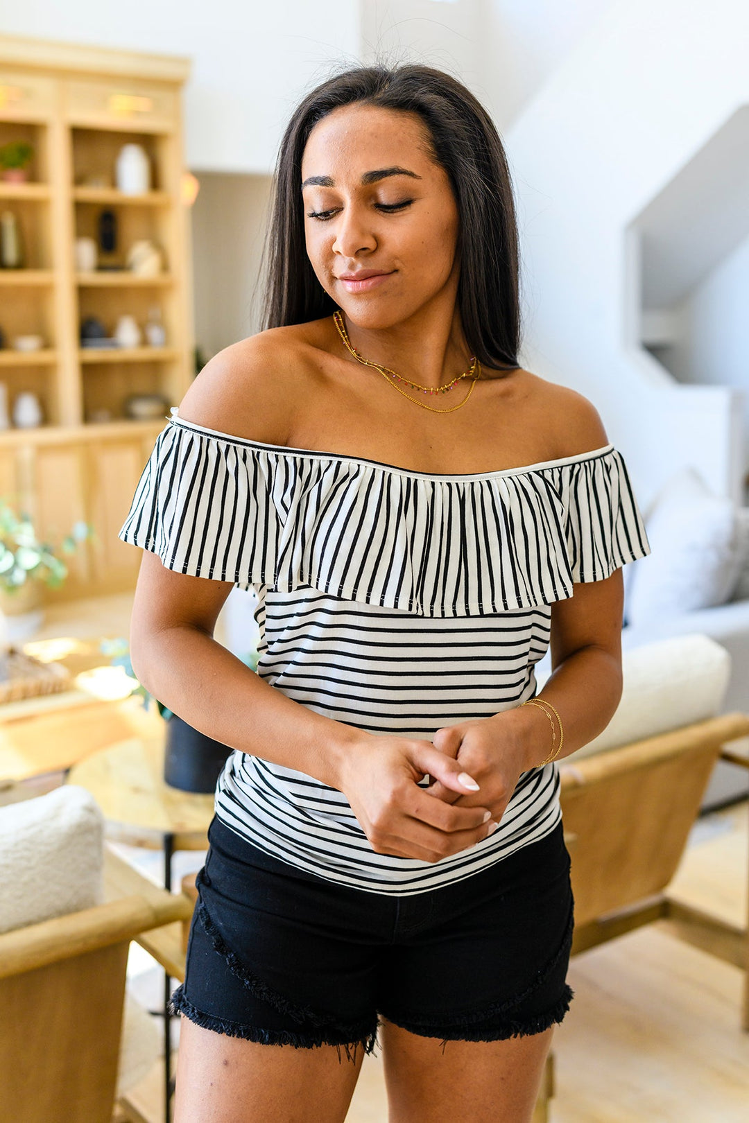 Extra Time Striped Top!