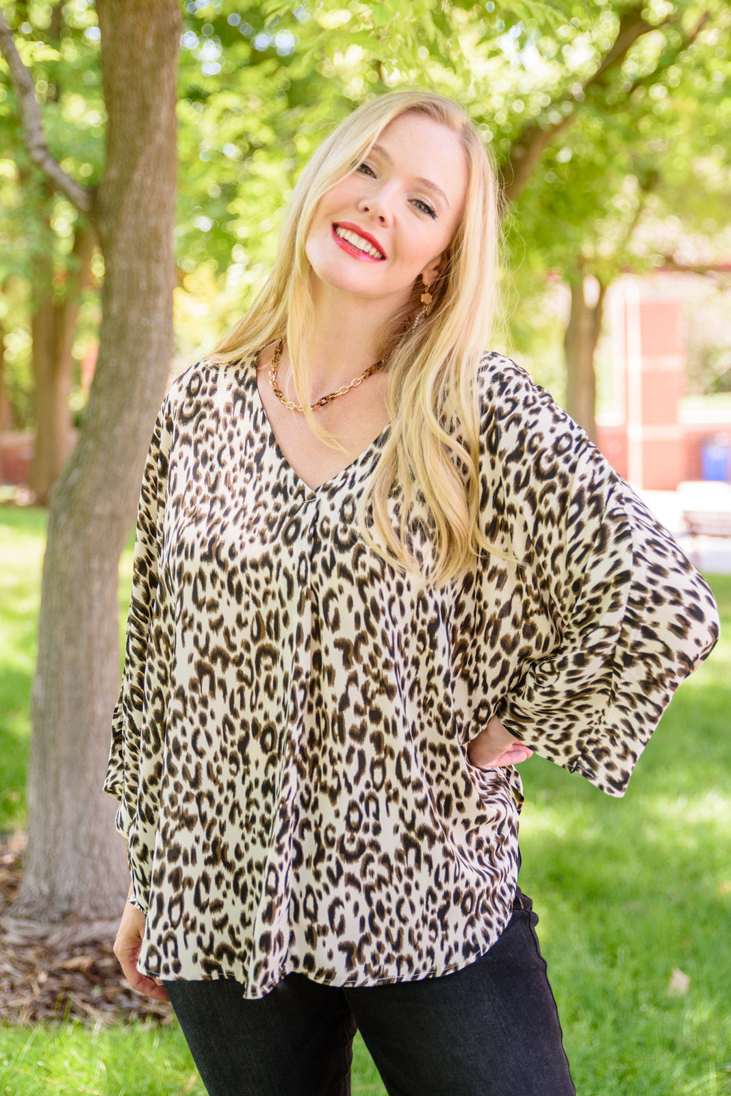 Felicity Animal Print Blouse!