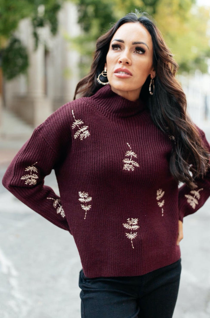 Genevieve Embroidered Sweater!