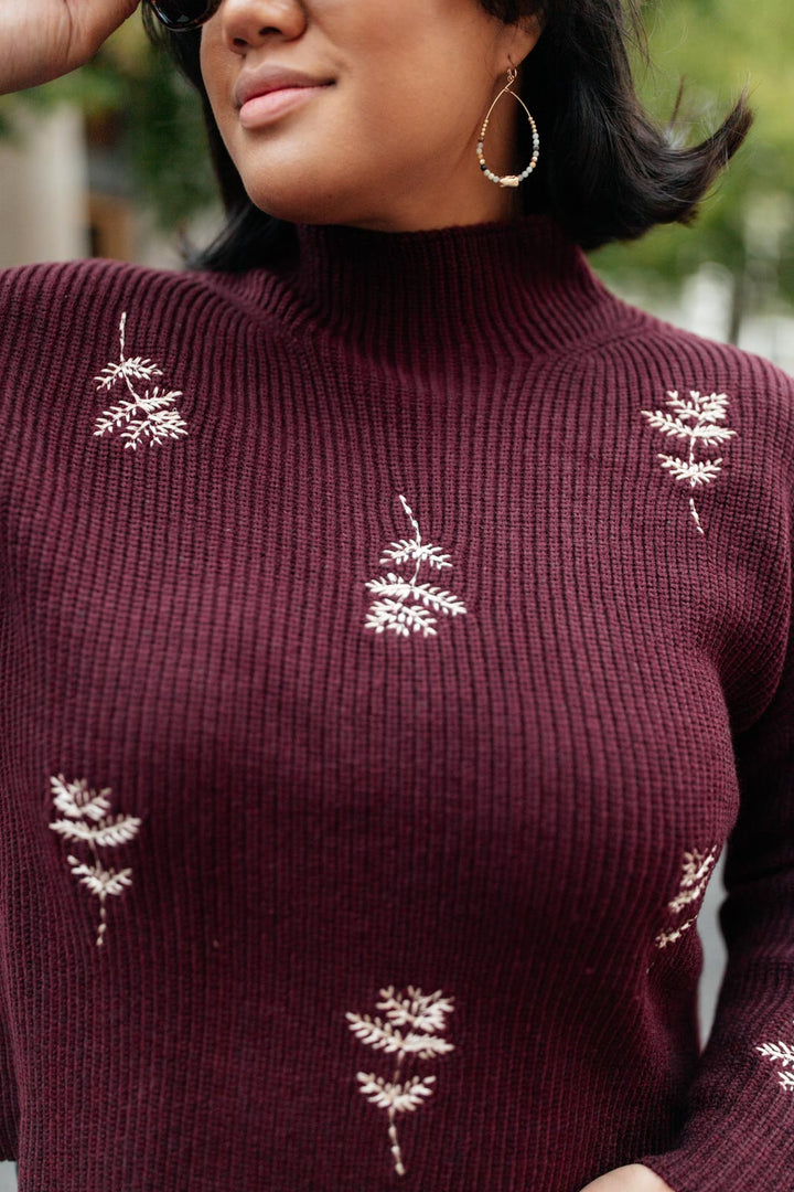 Genevieve Embroidered Sweater!