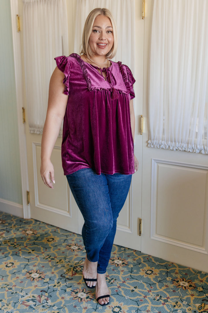 Velveteen Queen Blouse in Magenta!