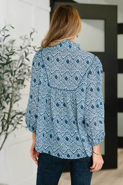 I Gave You My Heart Floral Babydoll Blouse