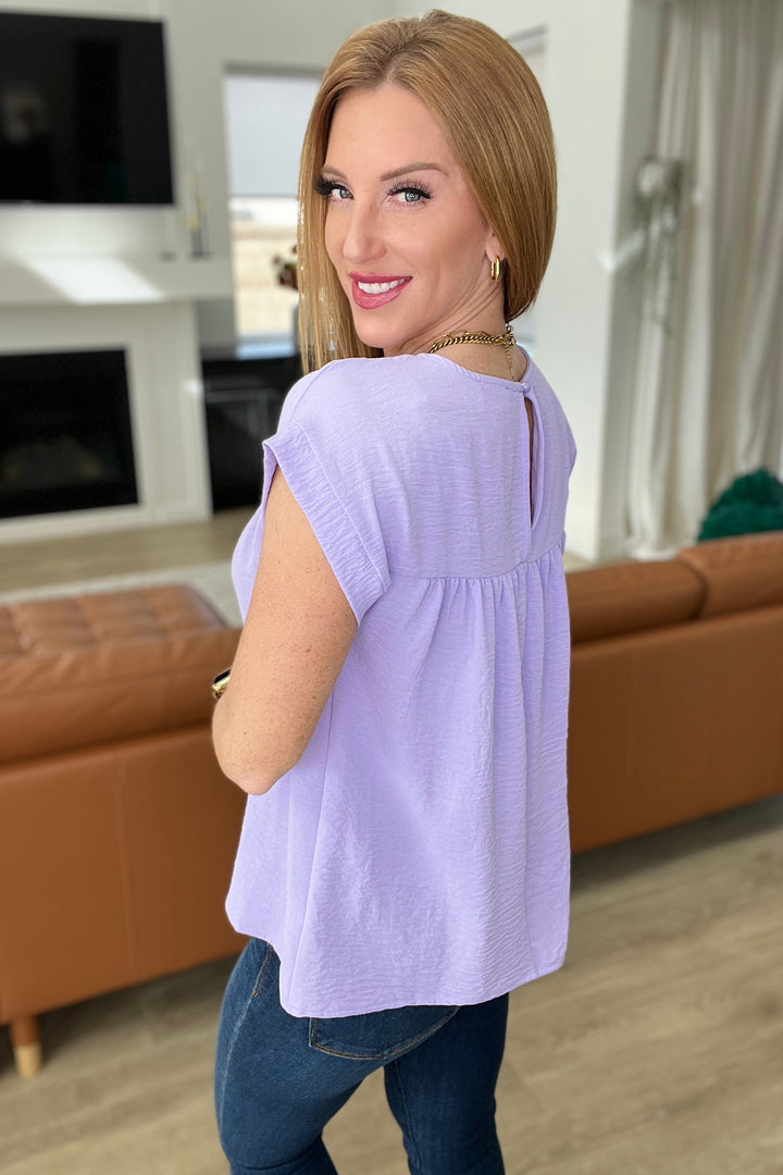 Airflow Babydoll Top in Lavender!