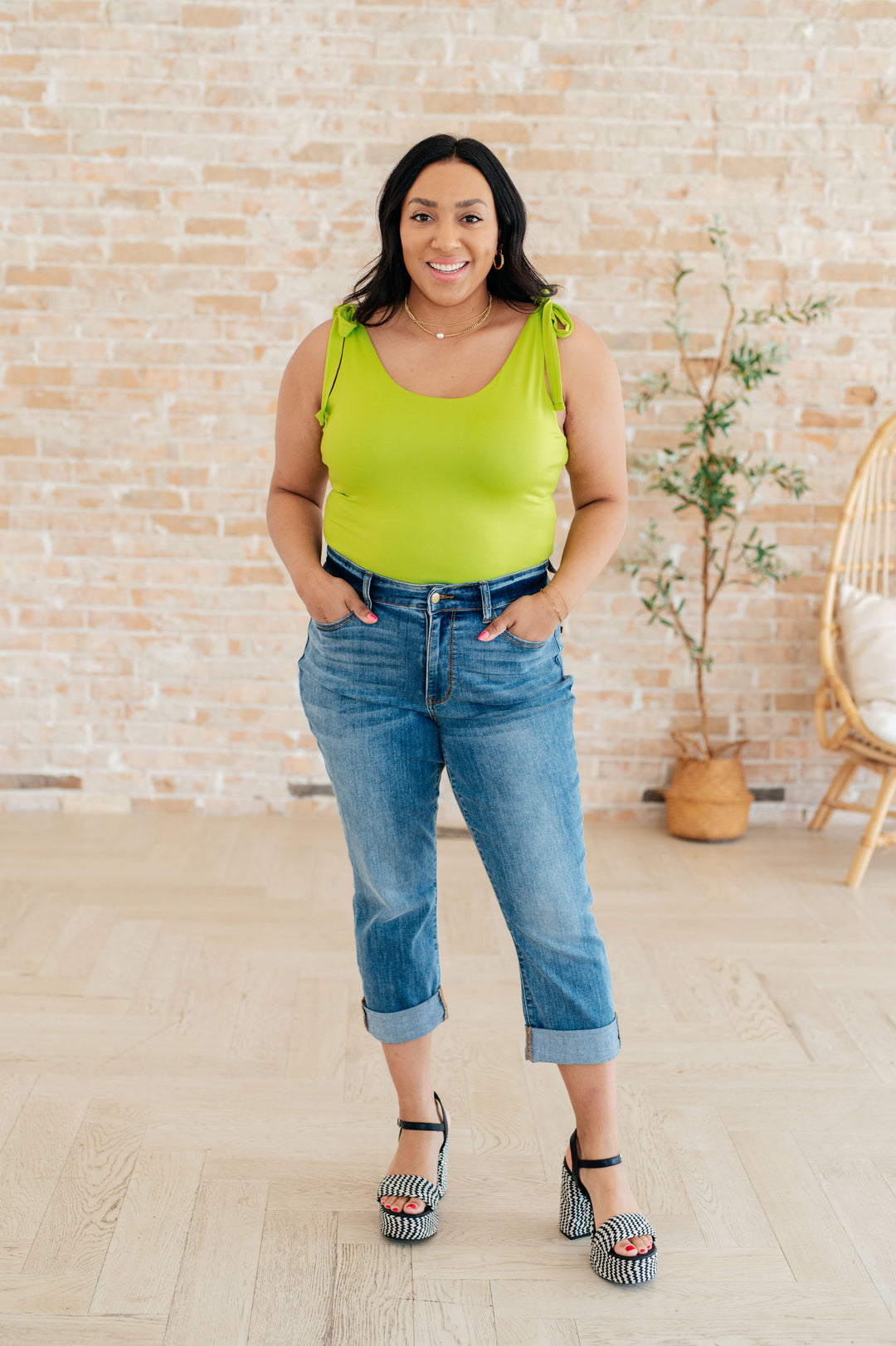 Just a Spritz Bodysuit in Lime