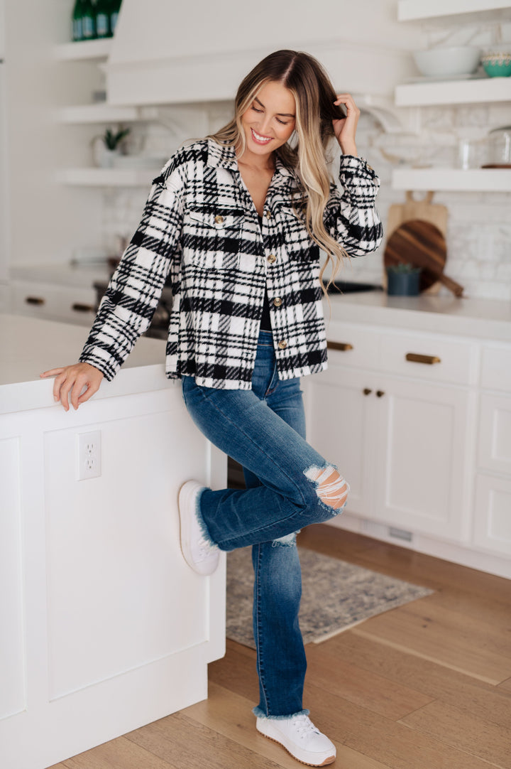 Kate Plaid Jacket in Black & White!