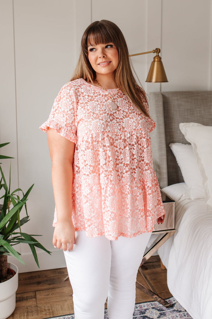 Lace Baby Pink Top!