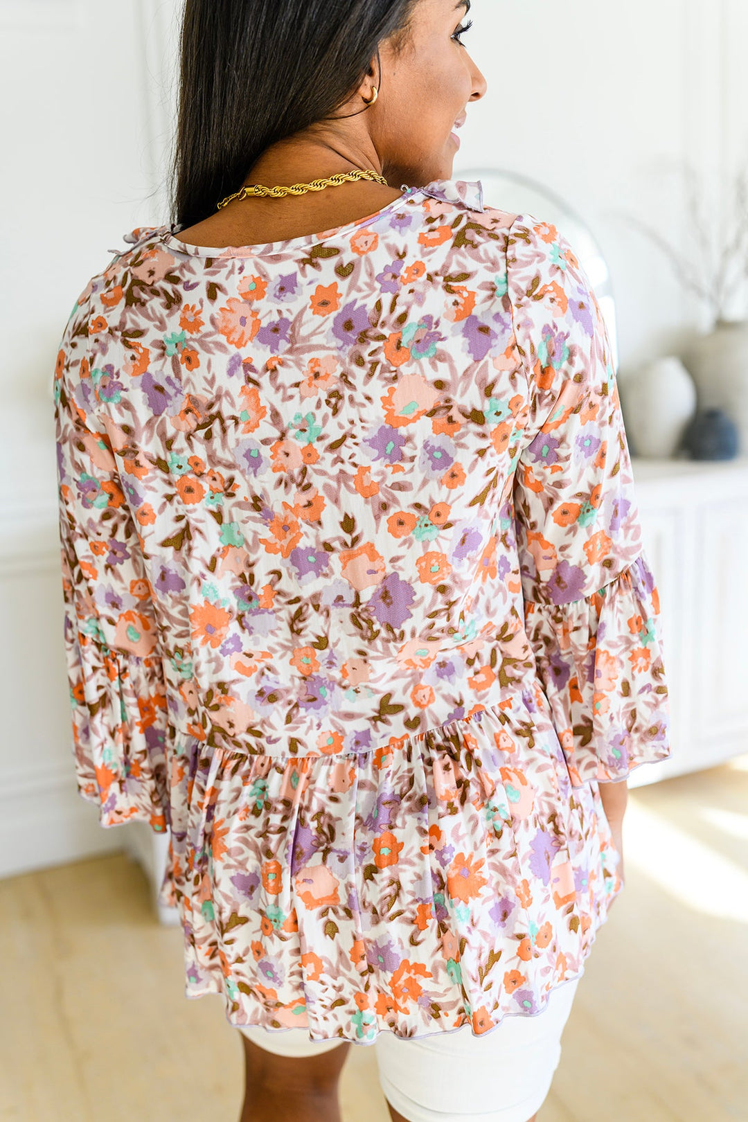 Let's Go Boho Floral Babydoll Top!