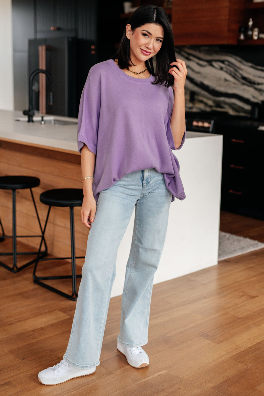 Lilac Whisper Dolman Sleeve Top!