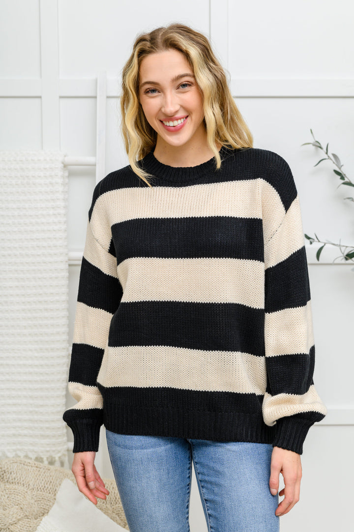 Lucky Strike Top in Black Stripe!