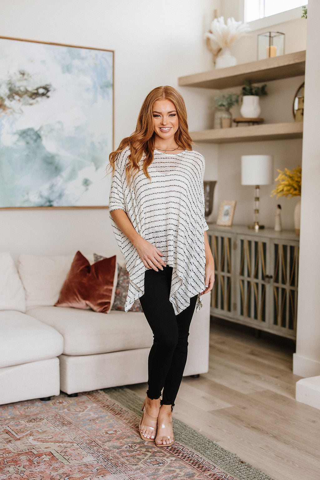 Meyers Striped High Low Boxy Top!