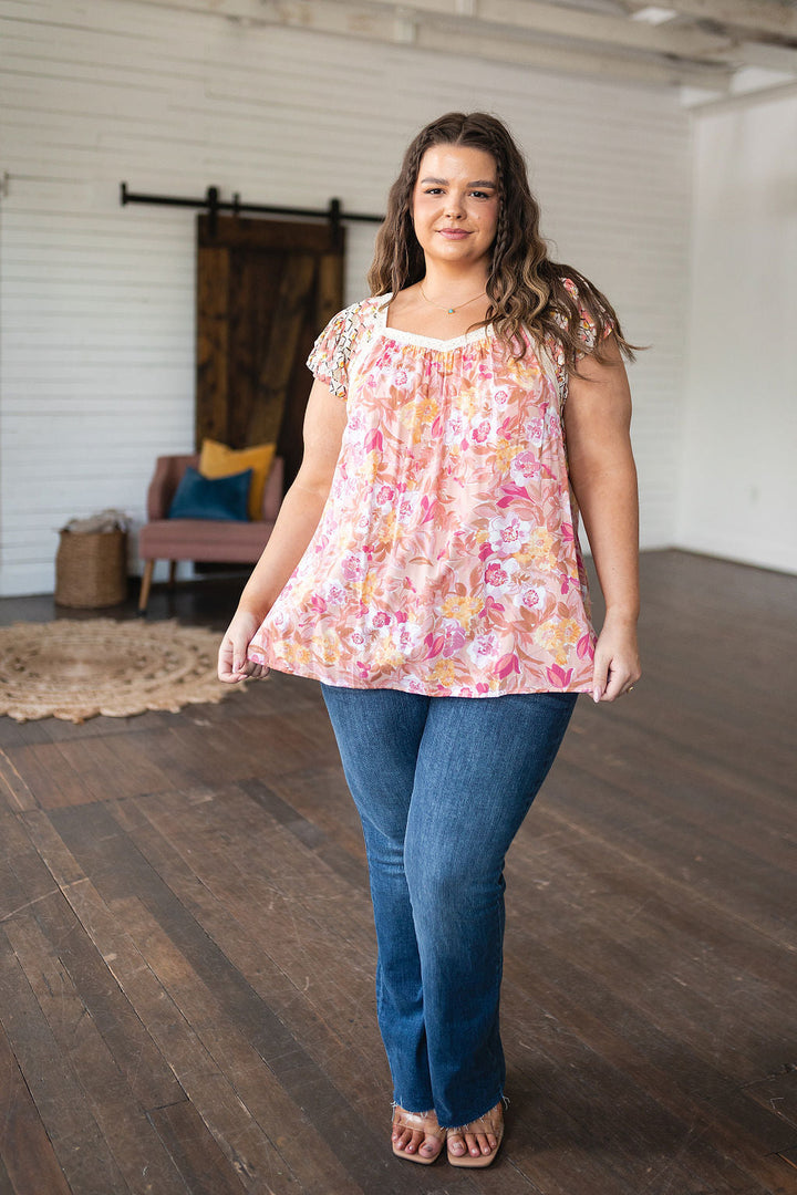 Not So Serious Floral Blouse in Pink!