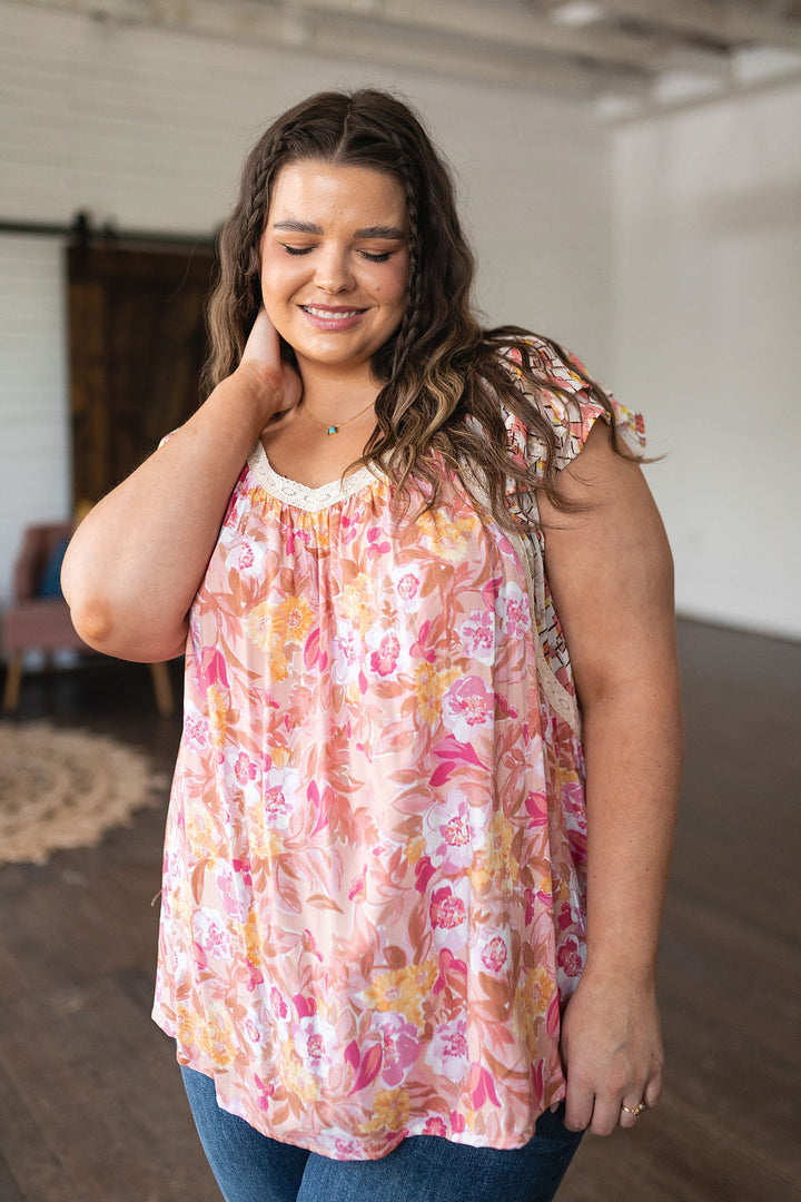 Not So Serious Floral Blouse in Pink!