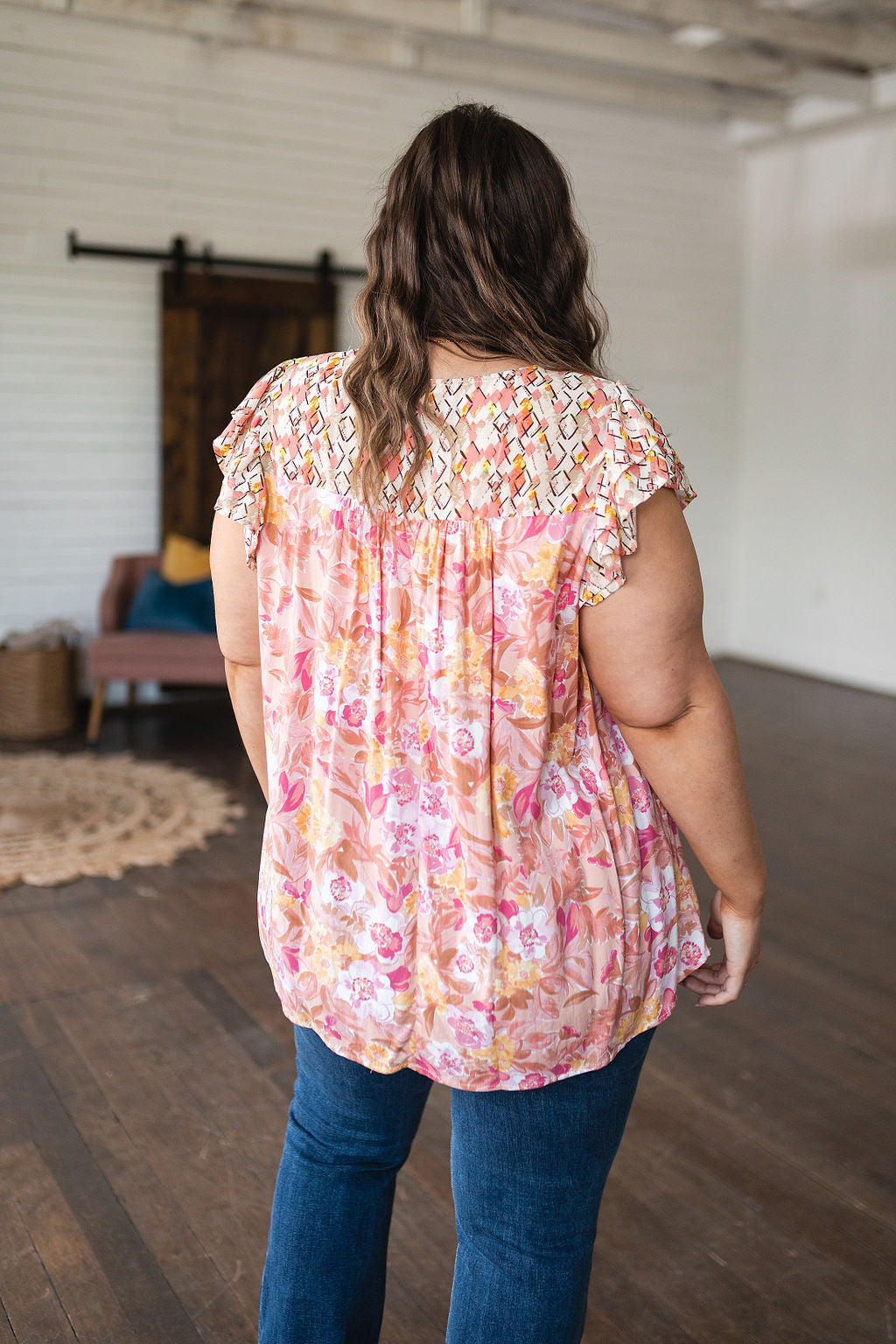 Not So Serious Floral Blouse in Pink!