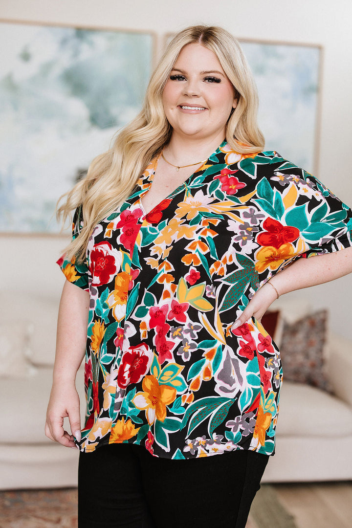 Pretty in Paradise Floral Blouse!