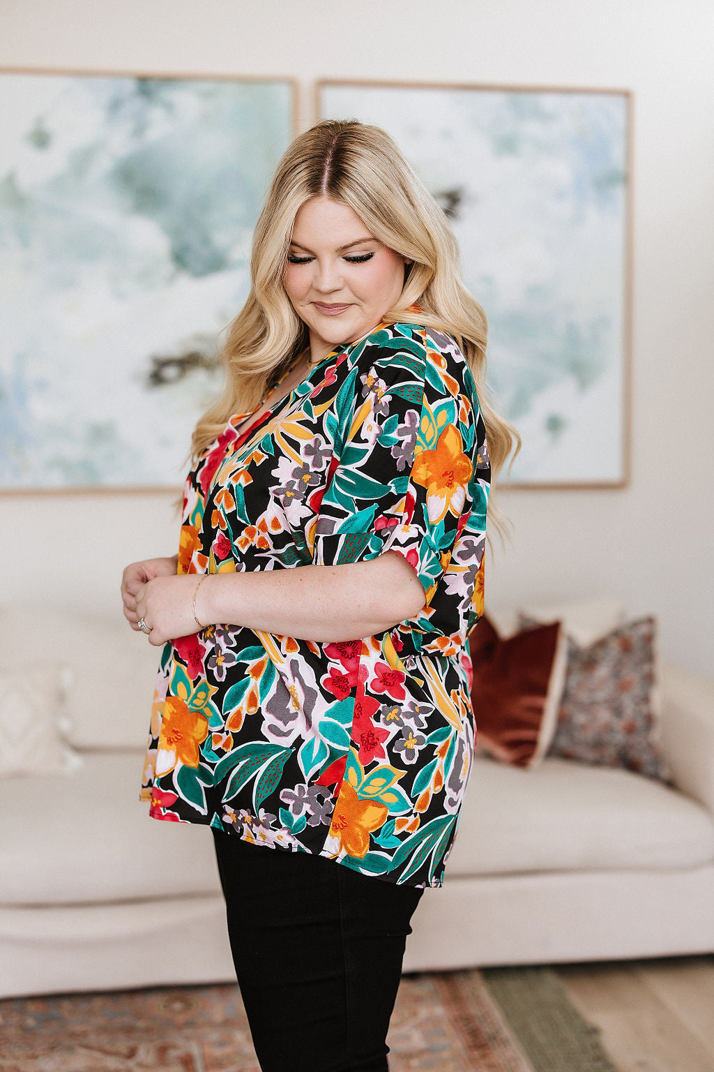 Pretty in Paradise Floral Blouse!