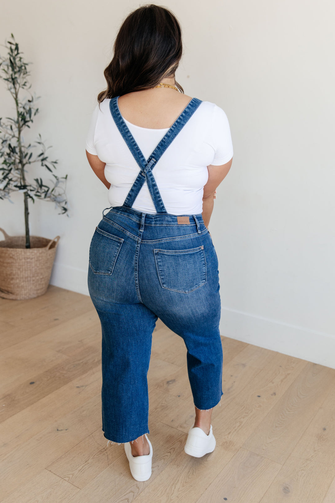 Judy Blue High Rise Crop Wide Leg Denim Overalls