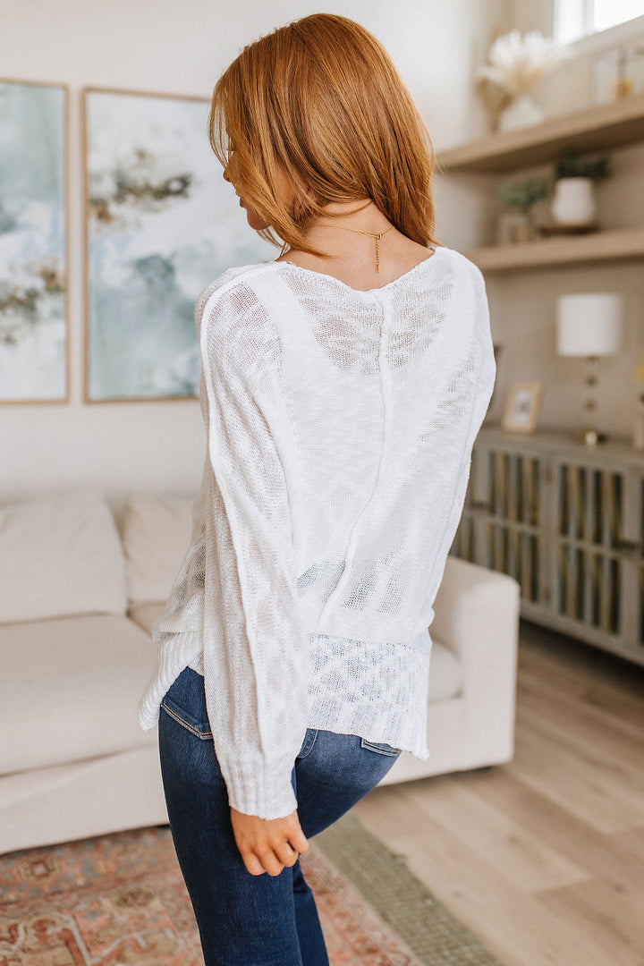 Relax With Me Knit Top in White!